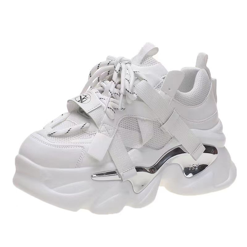 Giày Sneaker Đế Dày Phối Lưới Thoáng Khí Phong Cách Mới 2023 Cho Nữ