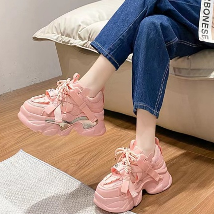 Giày Sneaker Đế Dày Phối Lưới Thoáng Khí Phong Cách Mới 2023 Cho Nữ