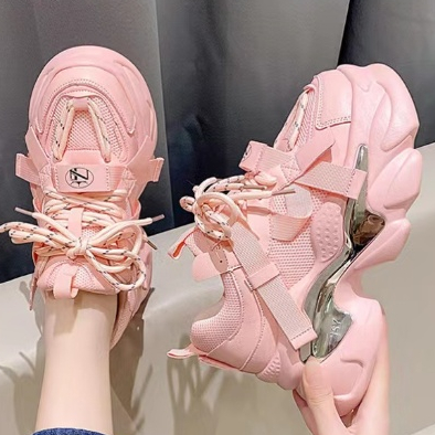 Giày Sneaker Đế Dày Phối Lưới Thoáng Khí Phong Cách Mới 2023 Cho Nữ