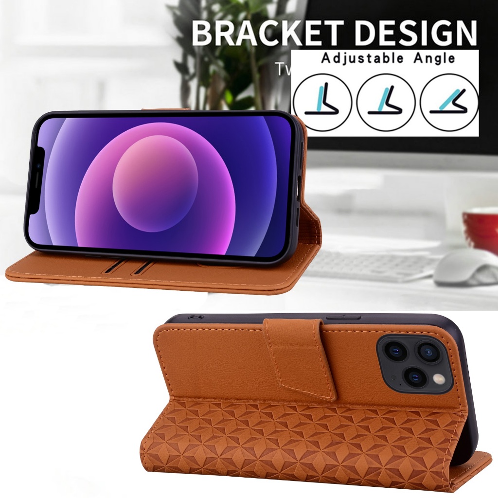 Cho iphone 15 Pro Max 15 Pro 15 Plus 14 Pro Max 14 Pro 13 Bao Da Điện Thoại Dạng Ví Nắp Lật Nam Châm Có Ngăn Đựng Thẻ Và Giá Đỡ