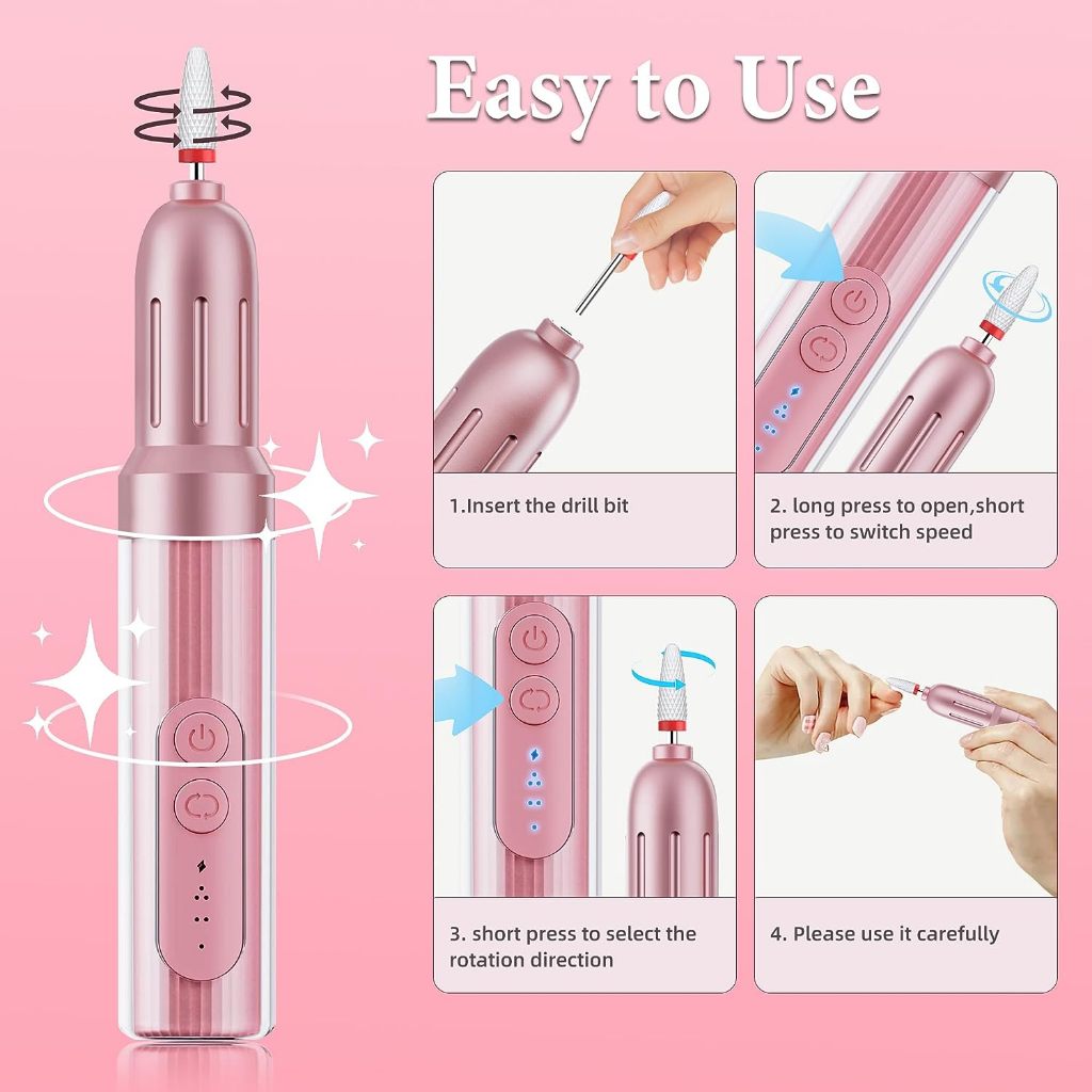 Không dây Máy mài móng tích điện kèm đủ phụ kiện