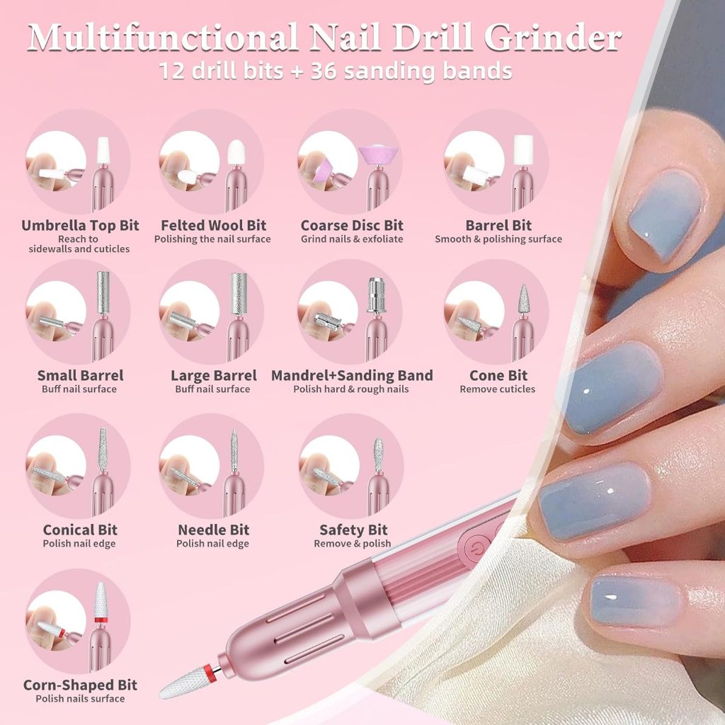 Không dây Máy mài móng tích điện kèm đủ phụ kiện