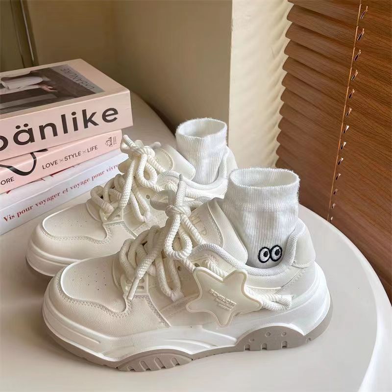 Giày Thể Thao Đế Dày Tăng Chiều Cao Có Khóa Dán Thời Trang Mới 2023 Cho Nữ