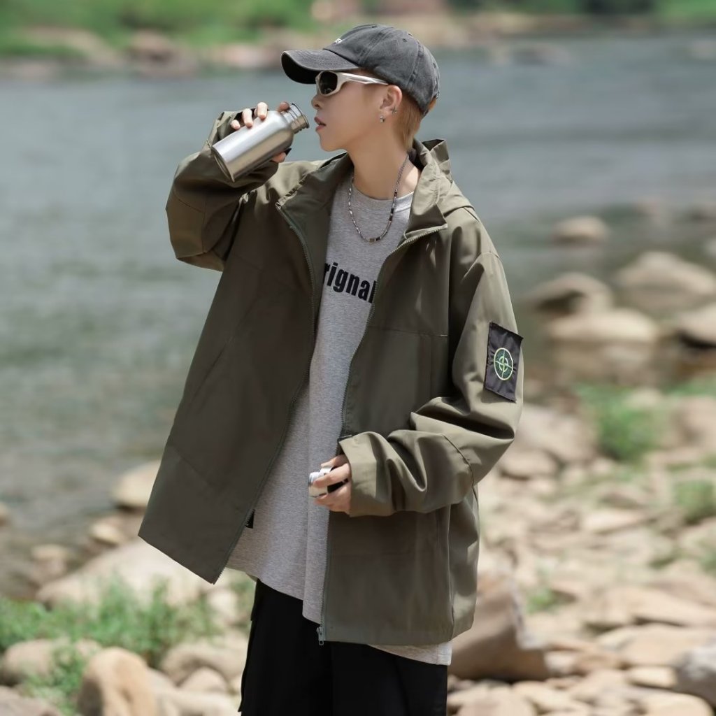 Áo Khoác Dáng Rộng Phong Cách Mỹ Thời Trang Mùa Thu Cho Nam