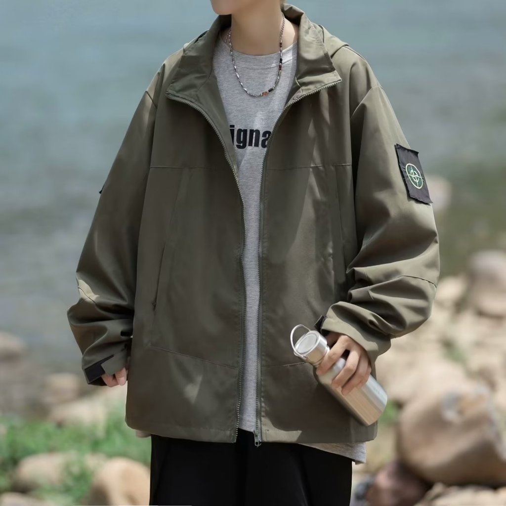 Áo Khoác Dáng Rộng Phong Cách Mỹ Thời Trang Mùa Thu Cho Nam