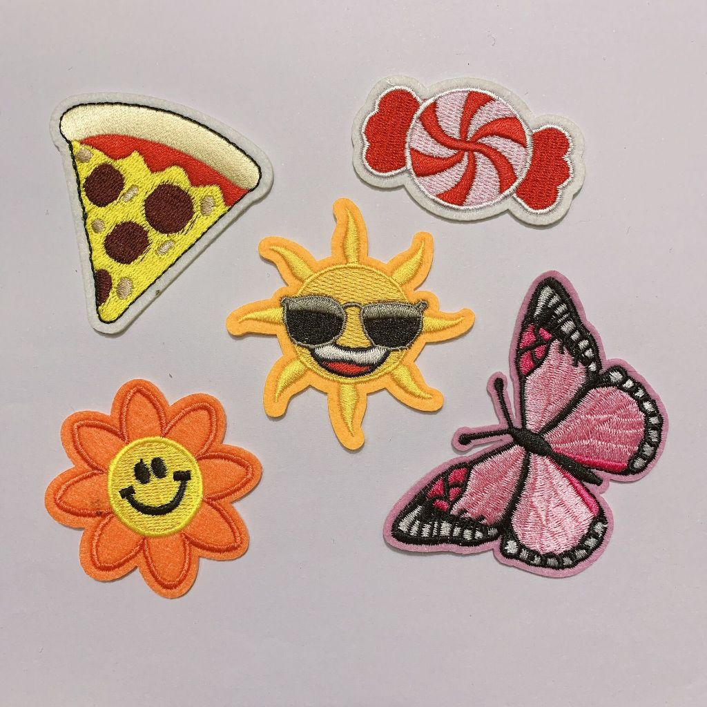 Miếng Dán Ủi Quần Áo diy Hình Bánh Kem / Bướm Thêu Nổi Bật