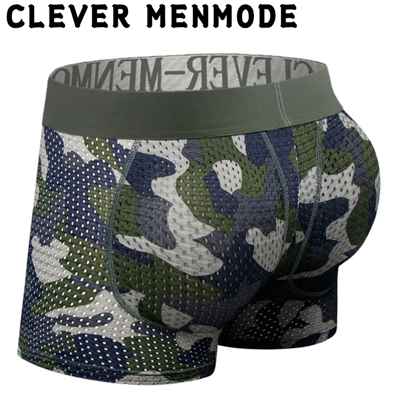 [clever-menmode] Quần Lót boxer Lưới Mỏng Gợi Cảm Nâng Mông Dày Thoáng Khí Cho Nam