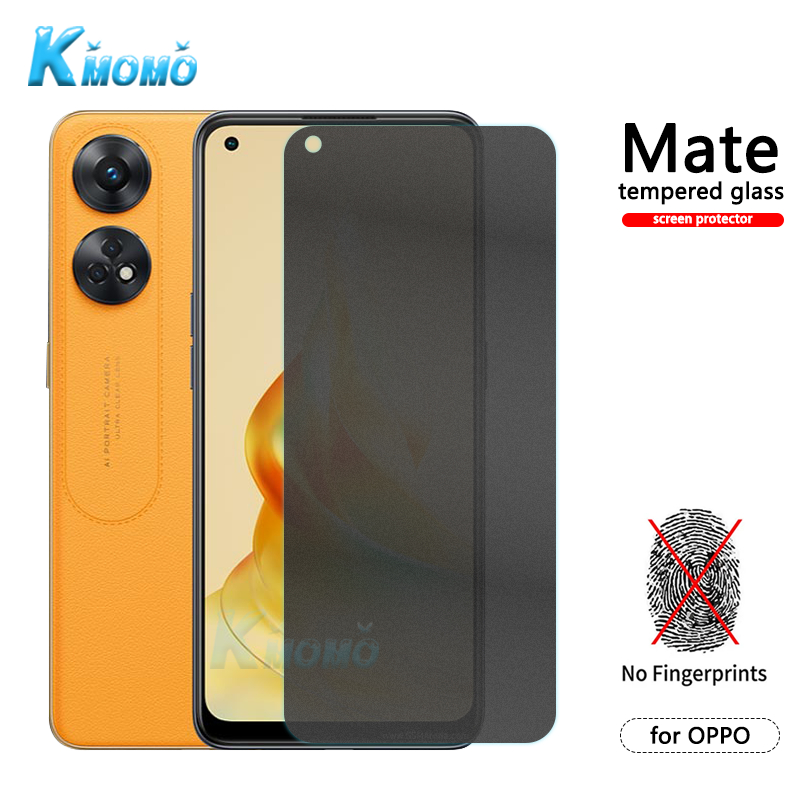 Ốp Điện Thoại Mặt Kính Cường Lực Nhám Chống Mồ Hôi Dấu Vân Tay Cho OPPO Reno 8 8z 8t 7 7z 5 4 4z 4f SE Lite 3 2 2f 2z 10x Zoom pro 4g 5g
