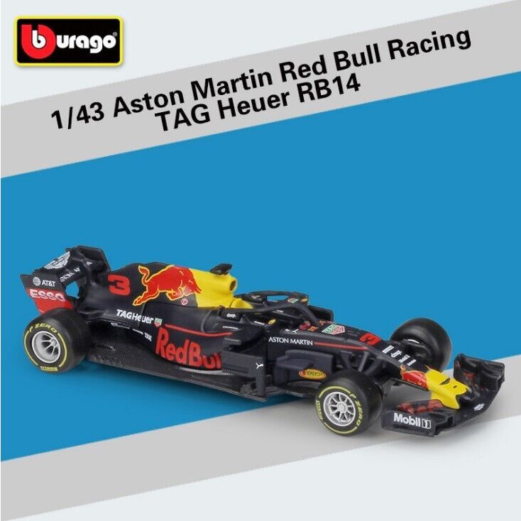 Bburago 1: 43 F1 Formula Red Bull Racing Car RB14 3 Daniel Ricciardo Regular