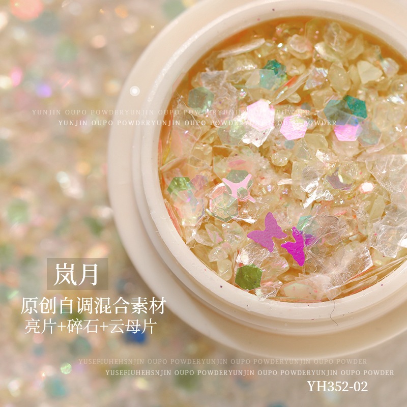 Bột Kim Tuyến Lấp Lánh Nhiều Màu Dùng Trang Trí Móng Tay charms