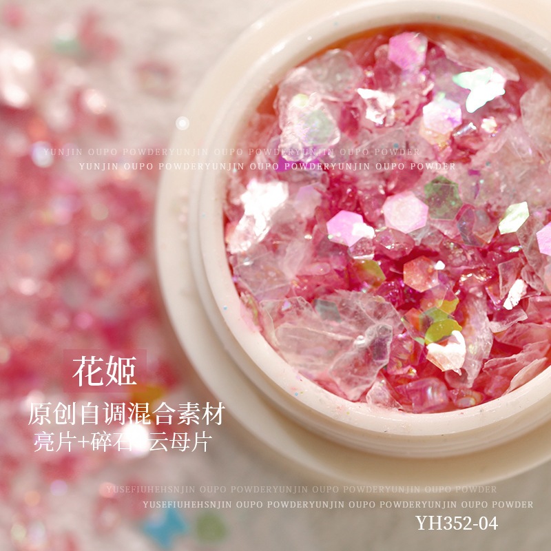 Bột Kim Tuyến Lấp Lánh Nhiều Màu Dùng Trang Trí Móng Tay charms