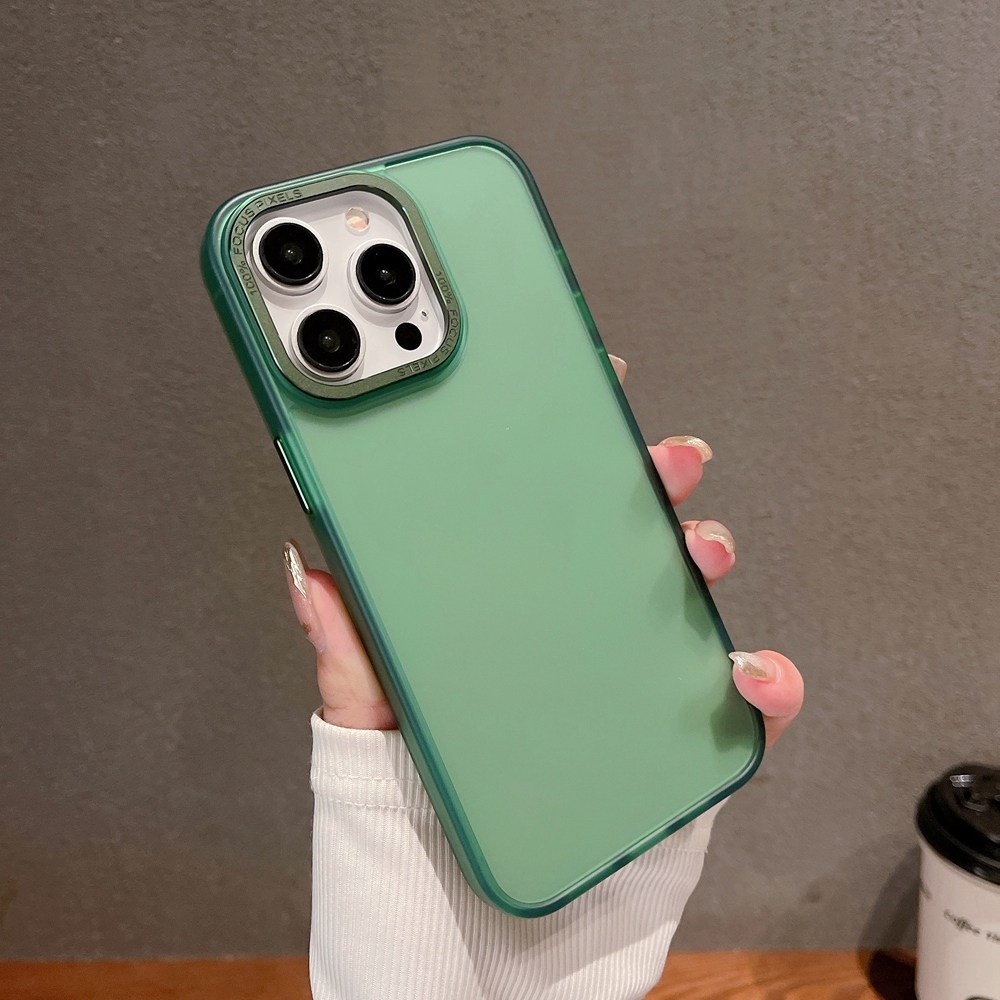 Ốp Điện Thoại Kim Loại Nhám Trong Mờ Bảo Vệ camera Cho iphone 15 12 pro max 15 plus