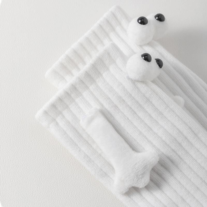 Vớ cotton Mềm Mại Thấm Hút Mồ Hôi Chống Dầu Hình Búp Bê Đôi Mắt To Hoạt Hình Vui Nhộn Cá Tính Thoải Mái