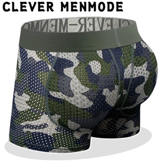 [clever-menmode] Quần Lót boxer Lưới Mỏng Gợi Cảm Nâng Mông Dày Thoáng Khí Cho Nam