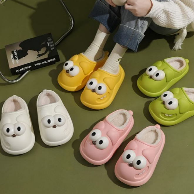 Dễ Thương Dép Bông Đi Trong Nhà Chống Trượt Hình Hoạt Hình Xinh Xắn