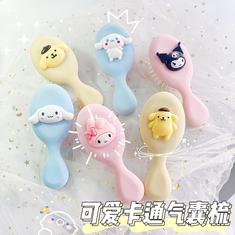 SANRIO Lược Chải Tóc mini Mềm Mại Mát Xa Da Đầu kuromi hello kitty