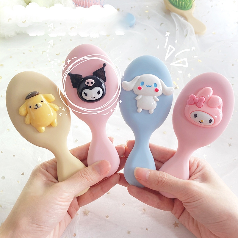 SANRIO Lược Chải Tóc mini Mềm Mại Mát Xa Da Đầu kuromi hello kitty
