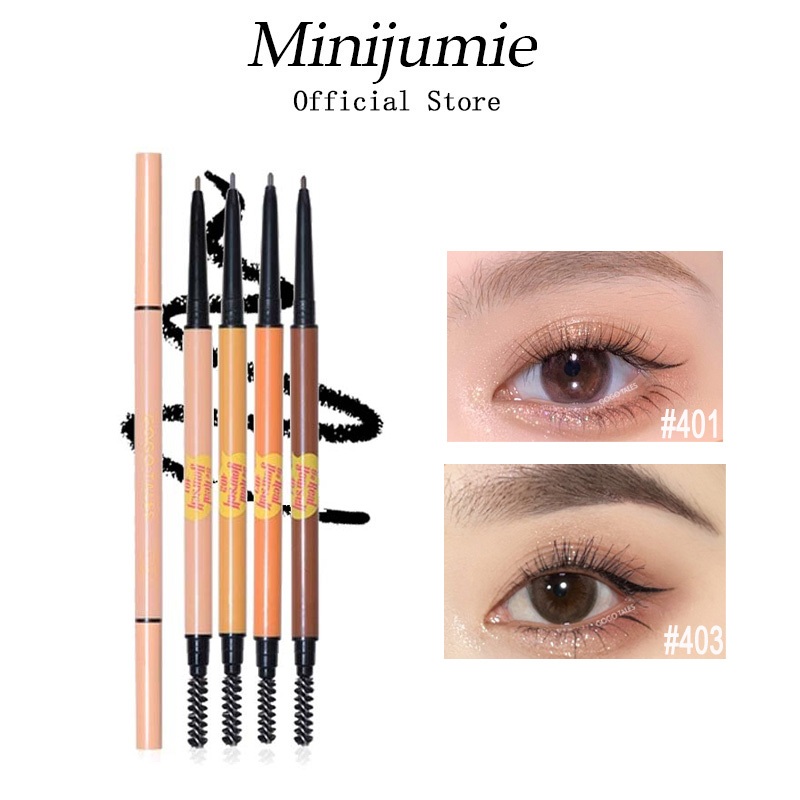 Minijumie Chì Kẻ Mày GOGO TALES Lâu Trôi Chống Thấm Nước Có Đầu Cọ Chuốt Tiện Dụng