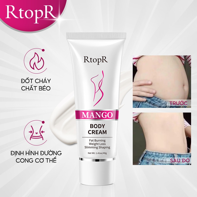 RtopR Kem giảm cân Quả xoài Giảm Béo Body Giảm Béo Định Hình Tạo Đường Cong Đẹp Làm Săn Chắc Cơ Thể Mango Slimming Weight Lose Cream 40g