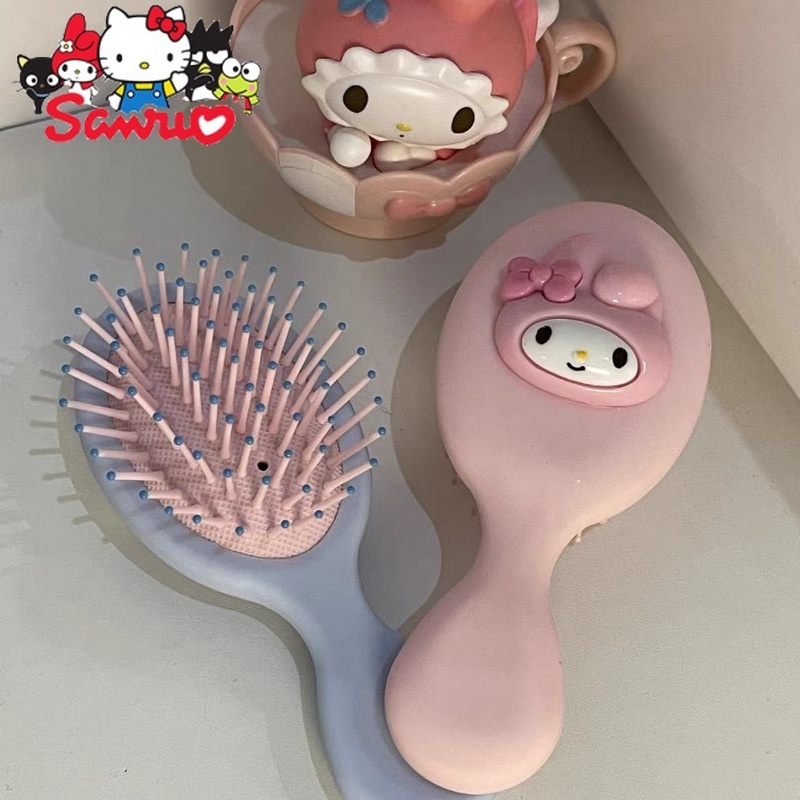 Hoạt Hình Lược Chải Tóc Túi Khí Mát Xa Mềm Mại Nhỏ Gọn Hình melody Cún cinnamon Đáng Yêu Cho Bé Gái