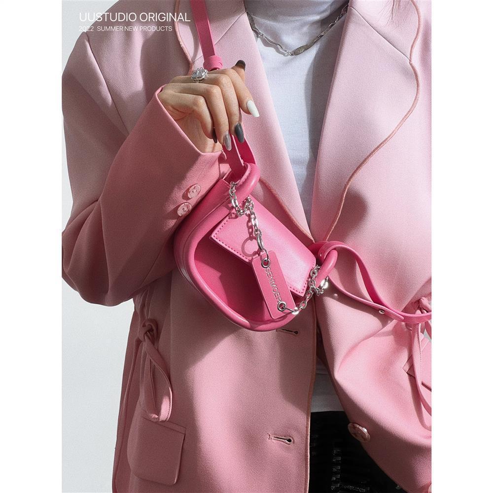 Galcheer Túi Xách mini Phối Dây Xích Đeo Vai Kiểu Hàn Quốc Dễ Thương Cho Nữ