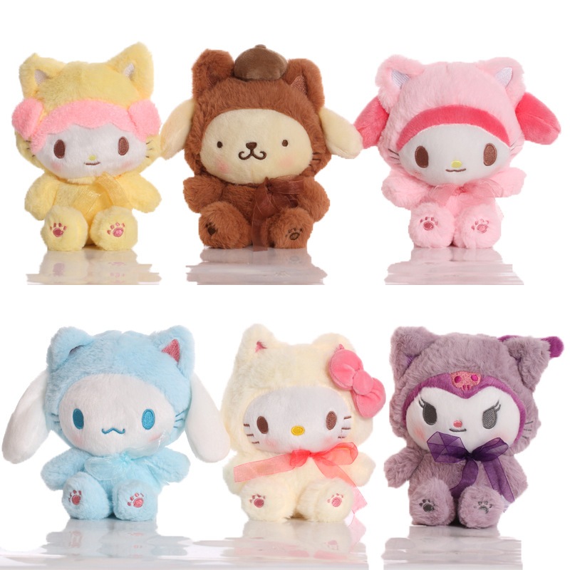 27 Phong Cách 12-29cm Anime Hoạt Hình Hello Kitty Kuromi My Melody Pochacco Cinnamorol Sang Trọng Đồ Chơi Búp Bê Giữ Gối Nhồi Bông Mềm Trẻ Em Sinh Nhật Quà Tặng Giáng Sinh