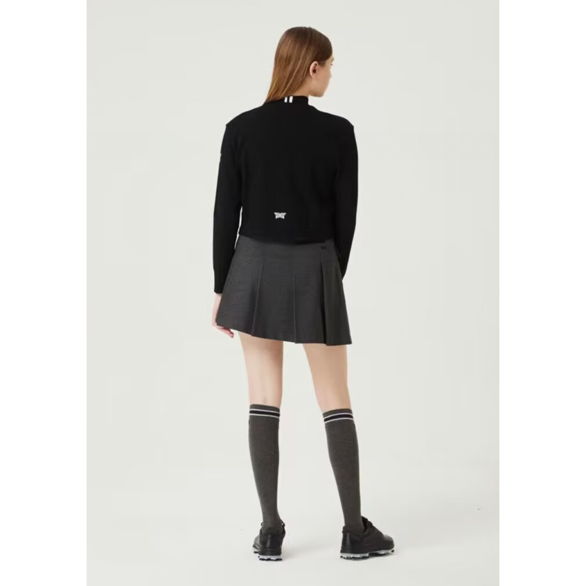 Áo sweater Dệt Kim Màu Trắng Đen Phong Cách Hàn Quốc Thời Trang Thu Đông 2023