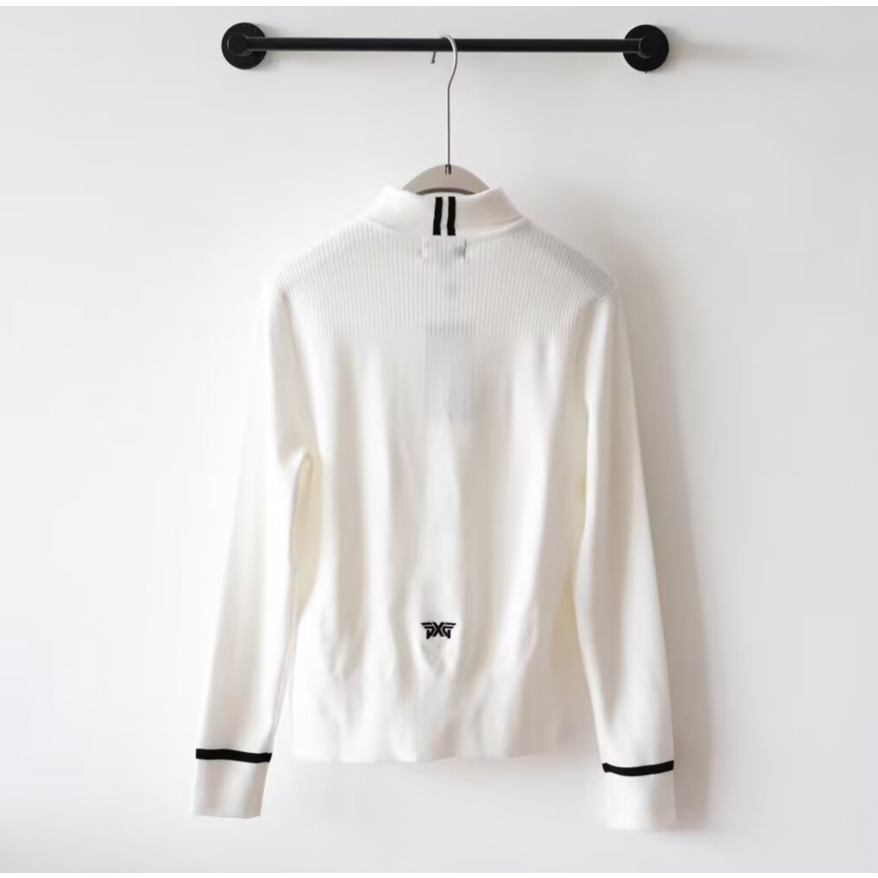 Áo sweater Dệt Kim Màu Trắng Đen Phong Cách Hàn Quốc Thời Trang Thu Đông 2023