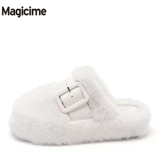 Magicime Dép Bông Dày Dặn Giữ Ấm Mùa Thu Đông 2024 Phong Cách Mới Cho Nữ