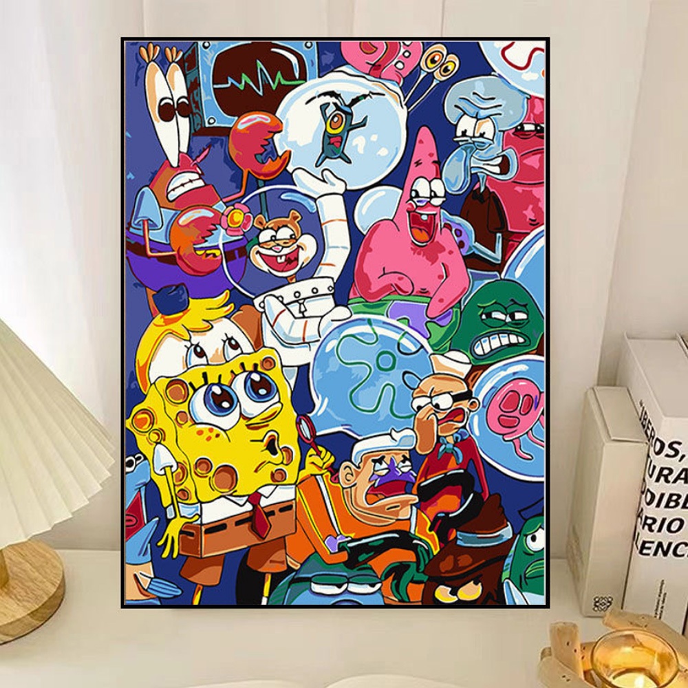 DROFE /20×30cm có khung/ tranh tô màu theo số / tranh số hoá / tranh tô màu số hoá / crayon shin-chan / Hoạt hình / tranh