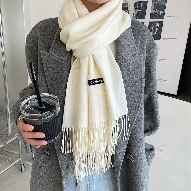 K5 - Khăn len quàng cổ trơn nam nữ nhiều màu chất mềm mịn