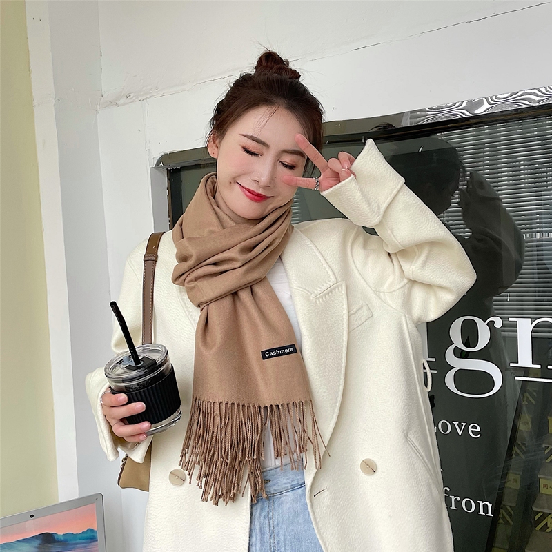 K5 - Khăn len quàng cổ trơn nam nữ nhiều màu chất mềm mịn