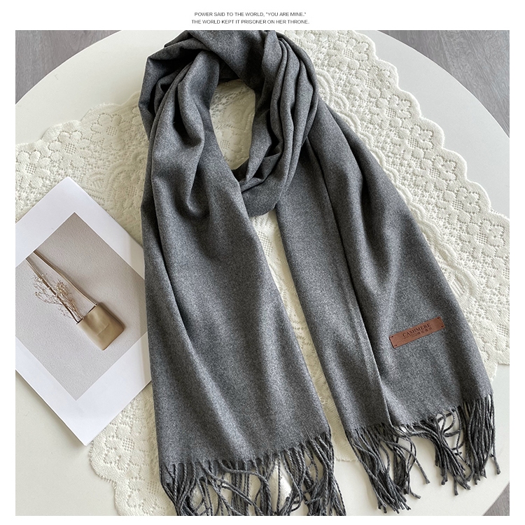 K5 - Khăn len quàng cổ trơn nam nữ nhiều màu chất mềm mịn