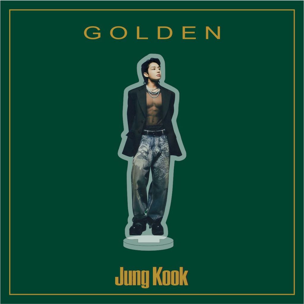 Giá Đỡ Mô Hình Nhân Vật jungkook 10cm Bằng acrylic Mạ Vàng Phong Cách Mới