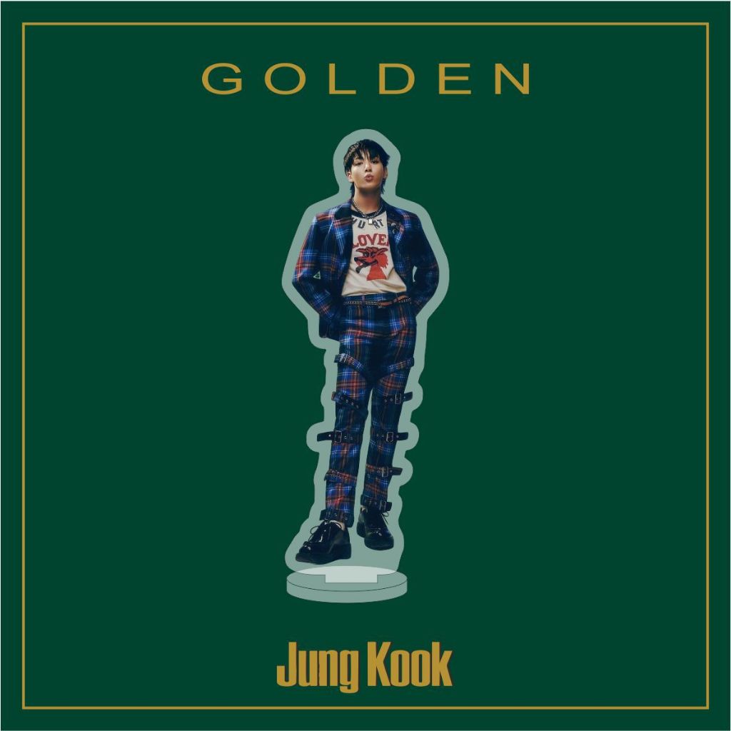 Giá Đỡ Mô Hình Nhân Vật jungkook 10cm Bằng acrylic Mạ Vàng Phong Cách Mới