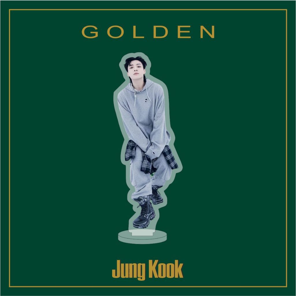 Giá Đỡ Mô Hình Nhân Vật jungkook 10cm Bằng acrylic Mạ Vàng Phong Cách Mới