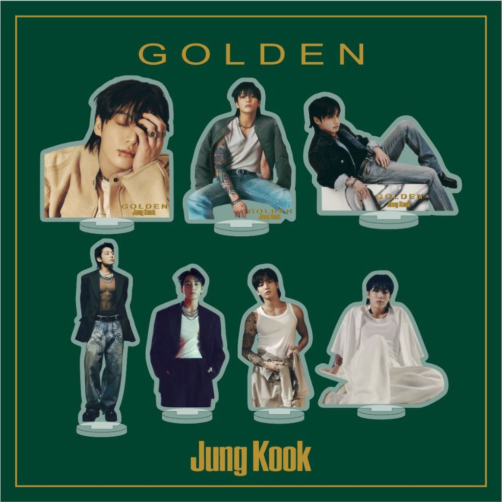 Giá Đỡ Mô Hình Nhân Vật jungkook 10cm Bằng acrylic Mạ Vàng Phong Cách Mới