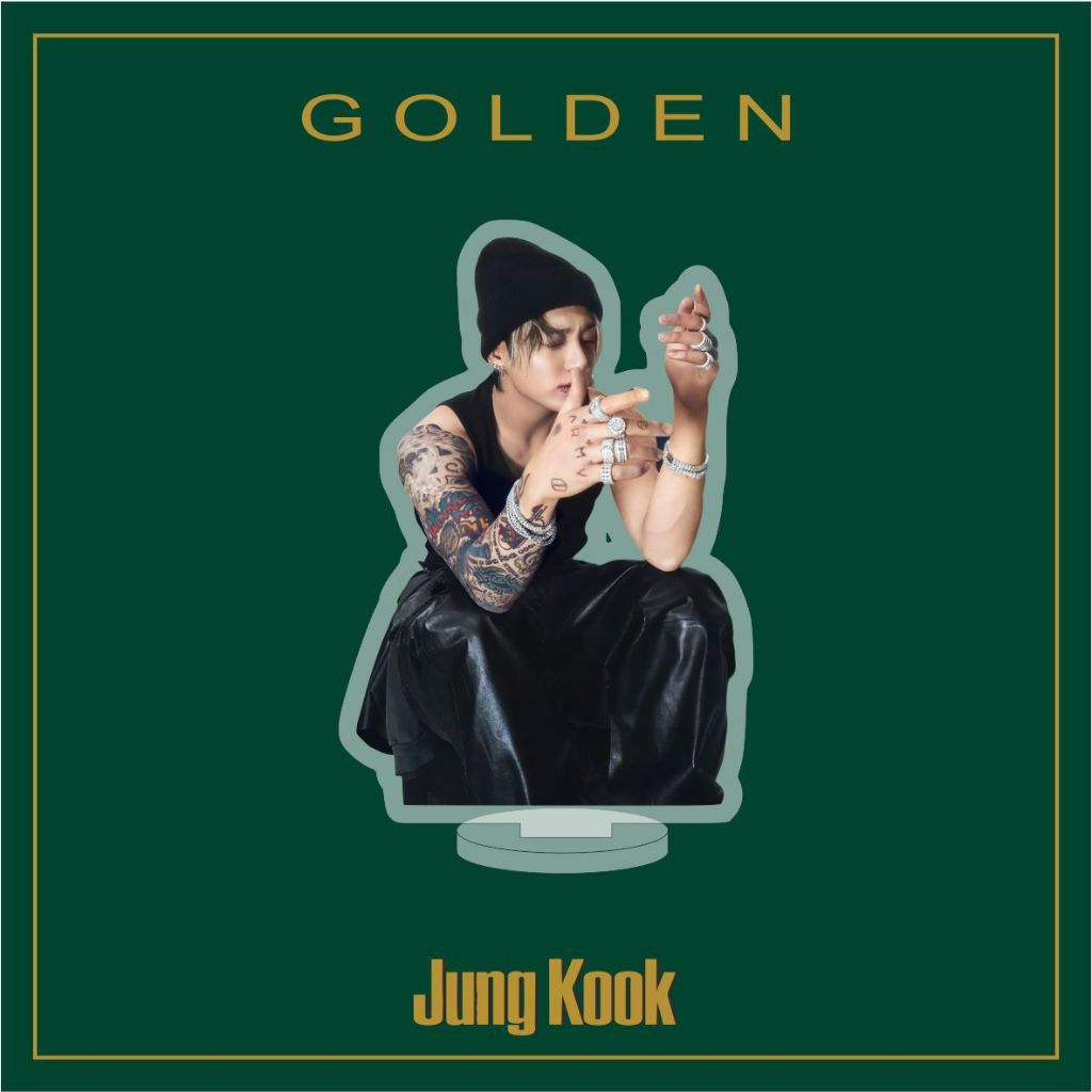 Giá Đỡ Mô Hình Nhân Vật jungkook 10cm Bằng acrylic Mạ Vàng Phong Cách Mới