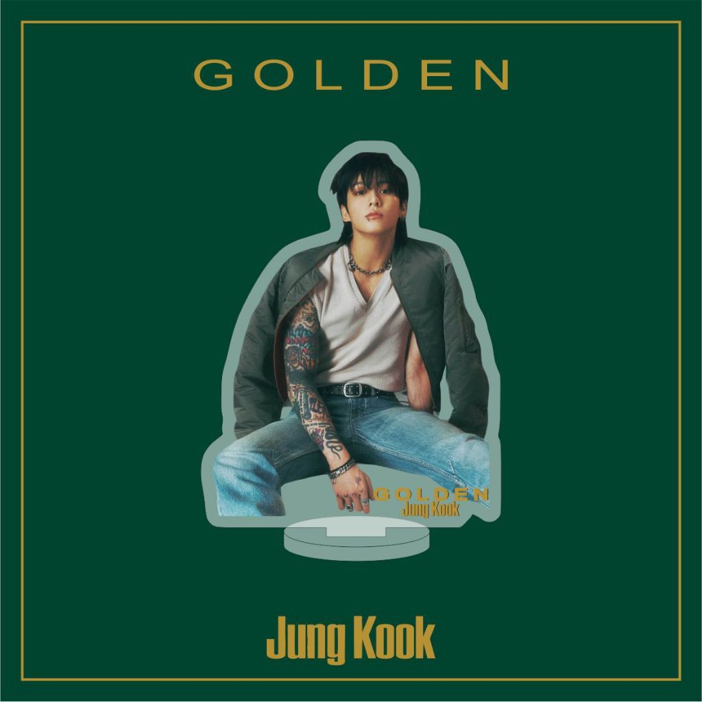 Giá Đỡ Mô Hình Nhân Vật jungkook 10cm Bằng acrylic Mạ Vàng Phong Cách Mới