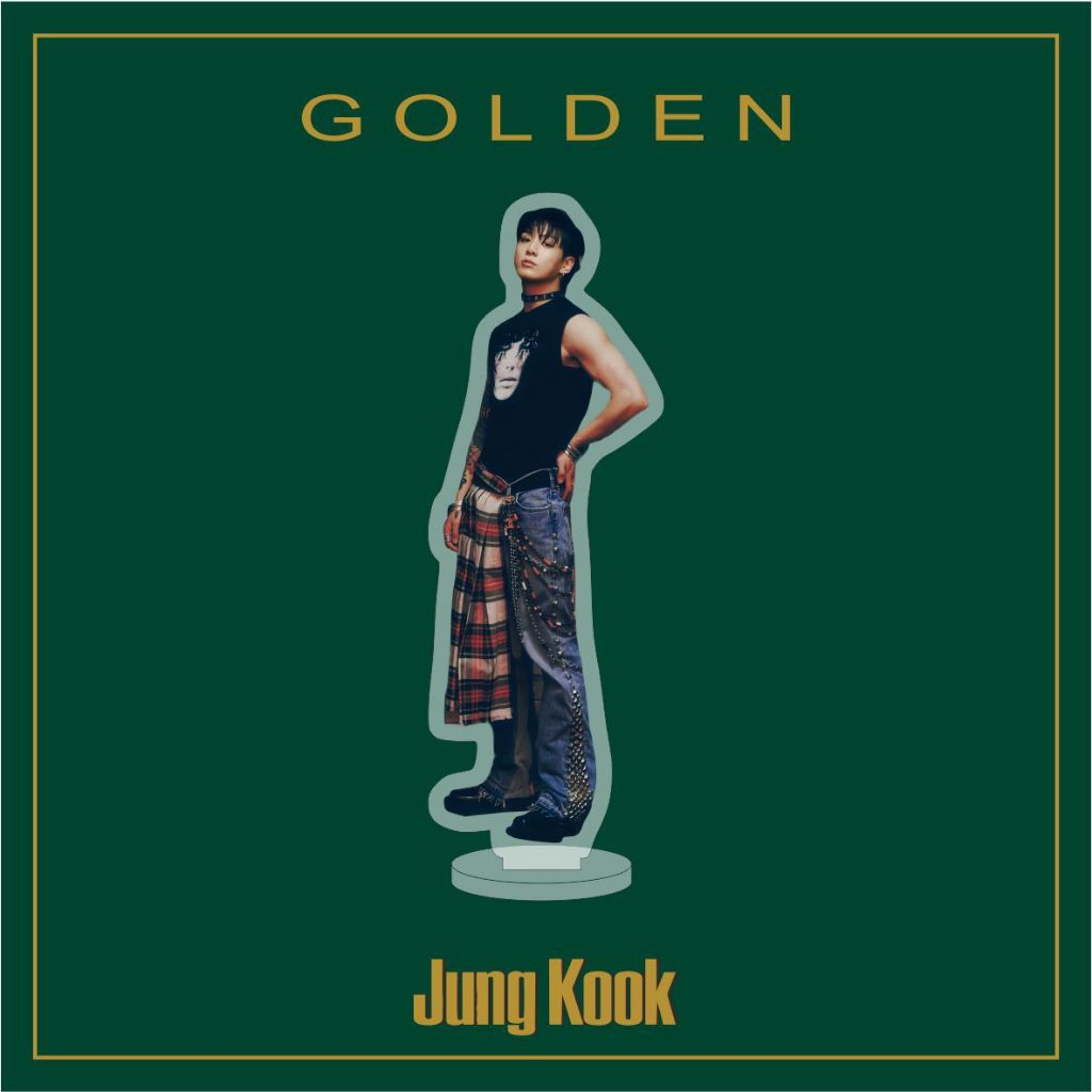 Giá Đỡ Mô Hình Nhân Vật jungkook 10cm Bằng acrylic Mạ Vàng Phong Cách Mới