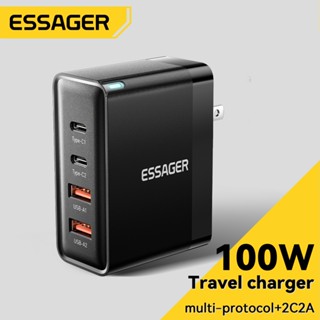 Củ Sạc Nhanh Essager QU GaN X 100W 2C + 2A Màu Trắng Đen