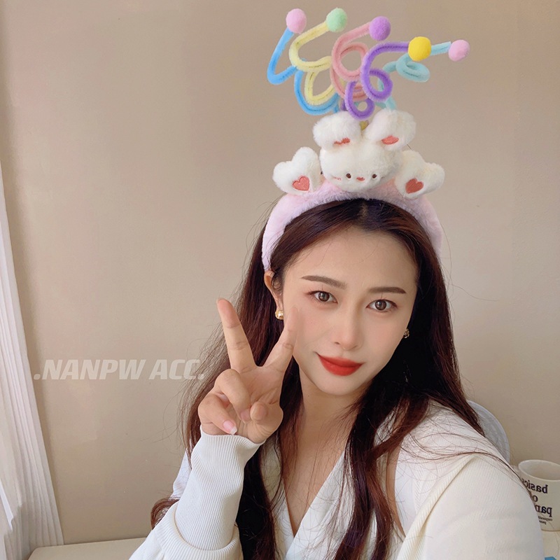 SANRIO  Băng Đô Cài Tóc Hoạt Hình melody cinnamon melody Nhồi Bông Bản Rộng Dễ Thương Rửa Mặt Cho Bé Gái