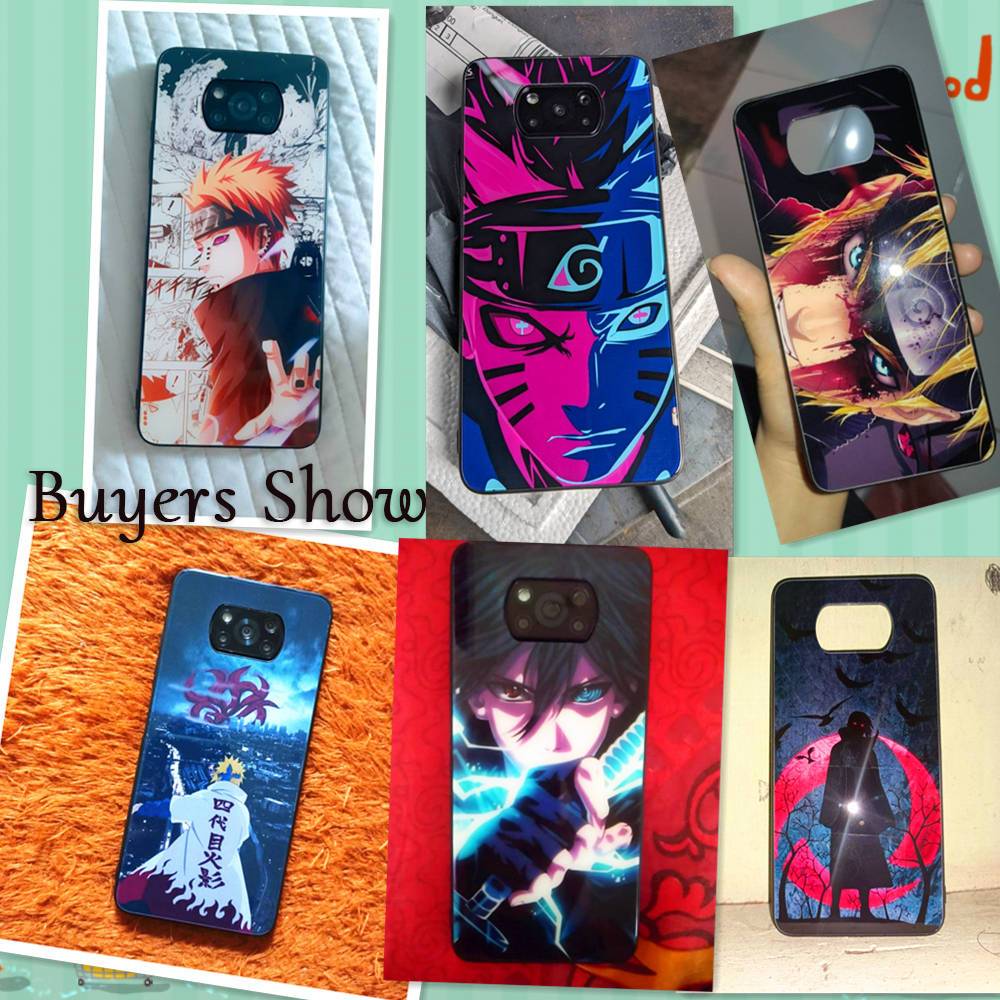 Ốp Điện Thoại Kính Cường Lực In Hình anime naruto kakashi sasuke Cho vivo y17s / y02 4g / y02a / y02t