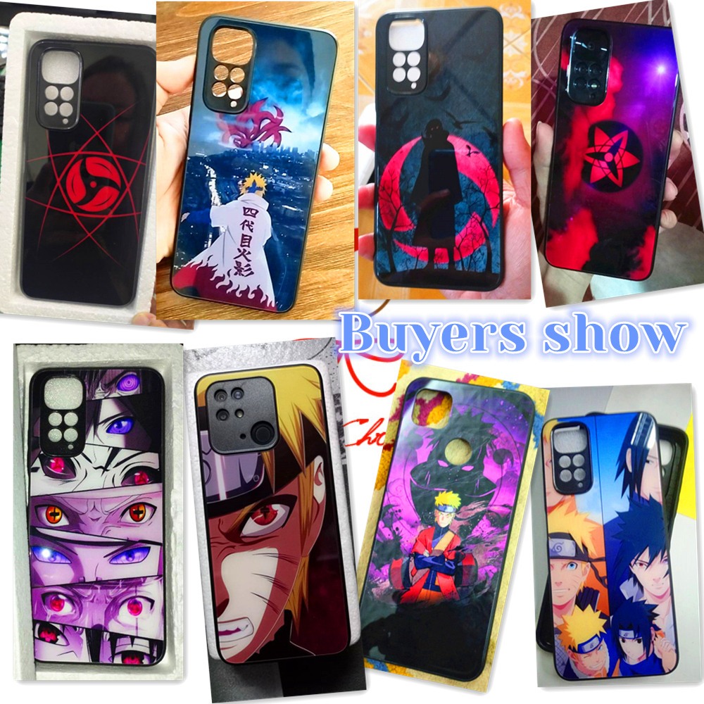 Ốp Điện Thoại Kính Cường Lực In Hình anime naruto kakashi sasuke Cho vivo y17s / y02 4g / y02a / y02t