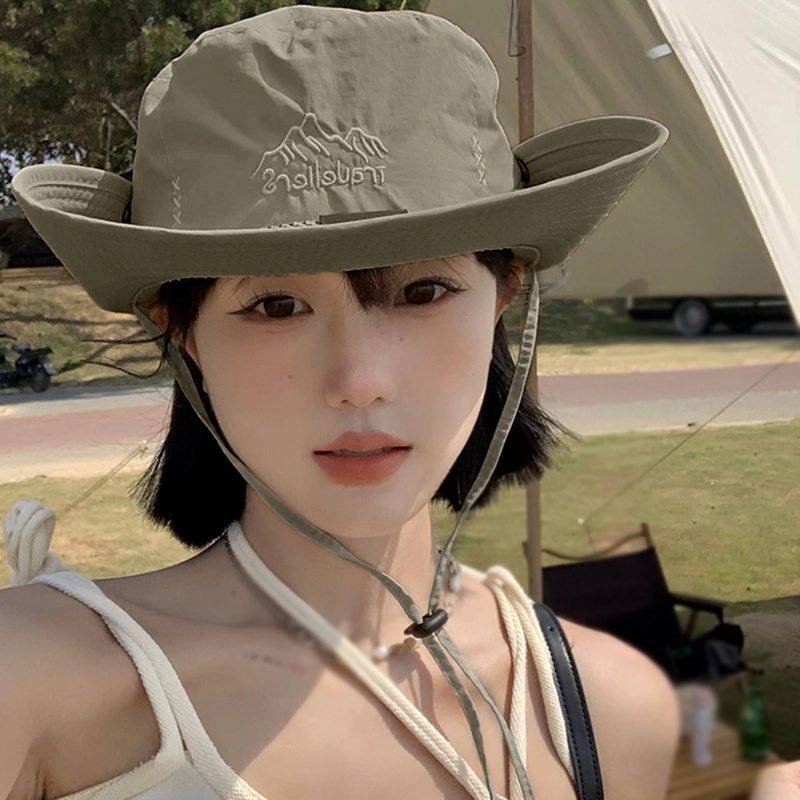 Mũ bucket Chống Nắng / Gió Thêu Hoạ Tiết Xinh Xắn Thời Trang Dành Cho Nữ