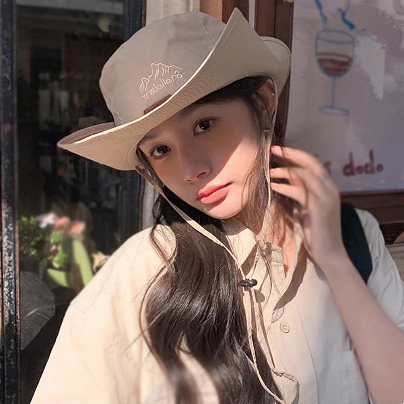 Mũ bucket Chống Nắng / Gió Thêu Hoạ Tiết Xinh Xắn Thời Trang Dành Cho Nữ