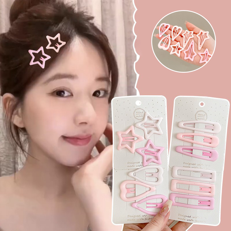 🎀 yakult 🎀Set 3 Kẹp Tóc Hình Ngôi Sao Màu Sắc Kẹo Ngọt Phong Cách Hàn Quốc