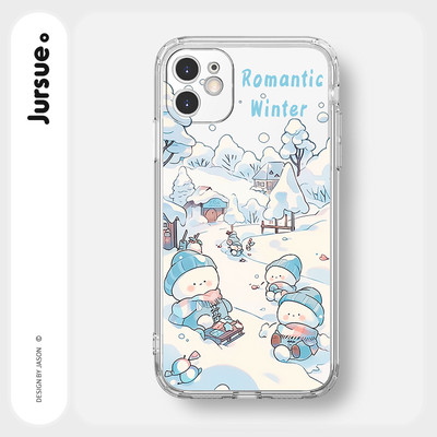 Ốp lưng JURSUE mềm hoạt hình dễ thương đẹp Cho iPhone 17 16 15 14 13 12 11 Pro Max SE 2020 X XR XS ip 8 7 Plus kute Y4263