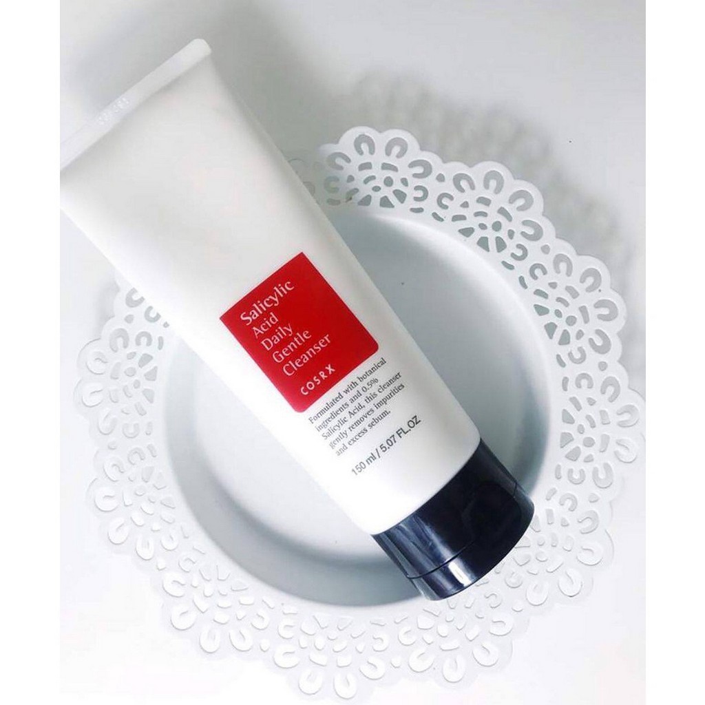 Cosrx Sữa Rửa Mặt Axit salicylic Dịu Nhẹ 150ml Sữa rửa mặt làm sạch sâu cho da Acid Daily Gentle Cleanser