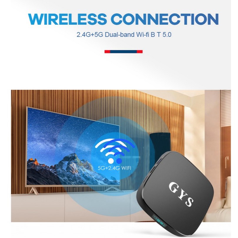 Hộp TV 4K Ultra HD Bluetooth Voice Điều khiển từ xa 2GB 16GB Android 9.0 S905X3 2.4G/5G WiFi Hộp Android thông minh